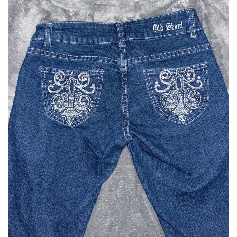 💙 OLD SKOOL Rhinestone Skinny Jeans